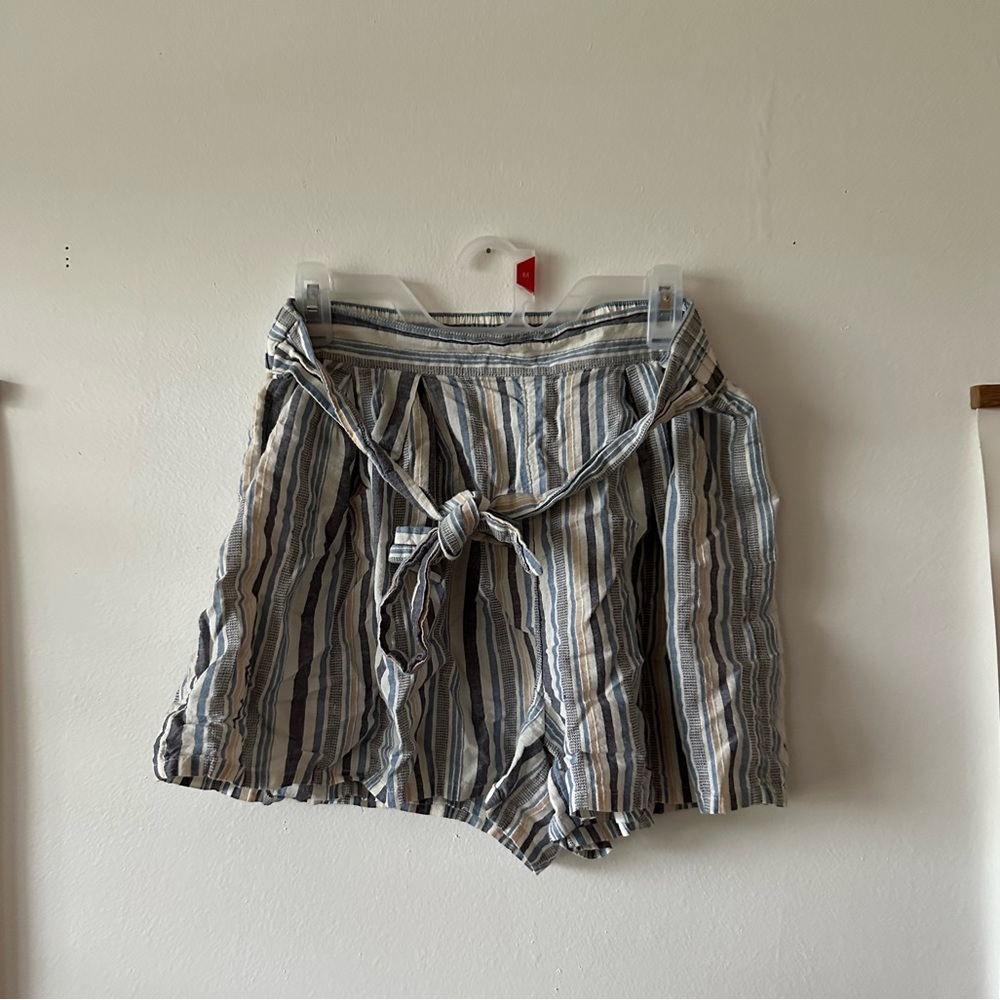 Light blue striped paper bag shorts from A New Day Target size L